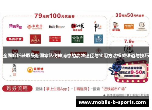 全面解析获取最新国家队伤停消息的高效途径与实用方法权威渠道与技巧